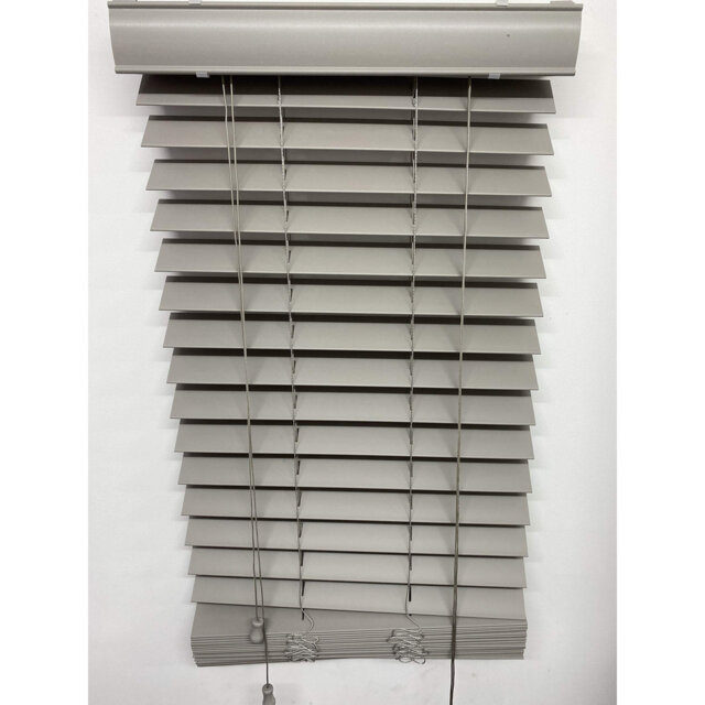 Premium Faux Wood Venetian Blinds - Waterproof PVC Window Blinds with Corded Light & Privacy Control for Kitchen, Bathroom & Bedroom