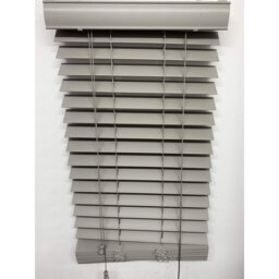 Faux Wood Blinds PVC Venetian Window Blinds Moisture Resistant Corded Light Filtering for Kitchen Bathroom Bedroom