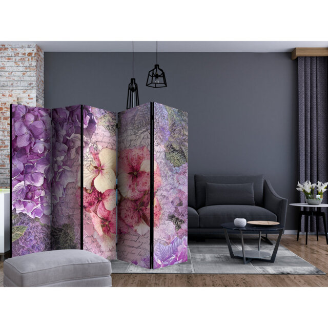 225cm W x 172cm H 5 - Panel One Sided Room Divider Folding Room Divider