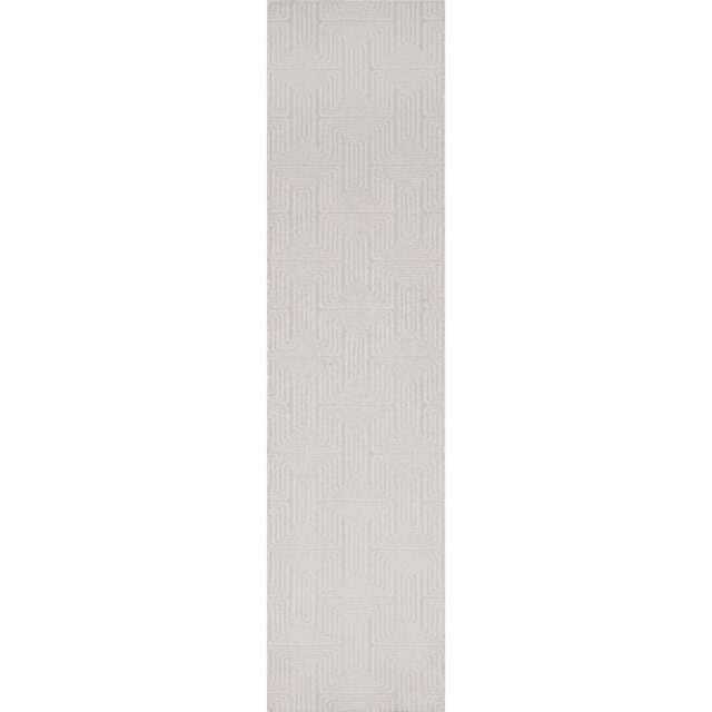 Luna White Geometric Area Rug & Runner â Modern Non-Slip Carpet For Living Room, Bedroom, Hallway & Lounge - Soft Durable Floor Mat