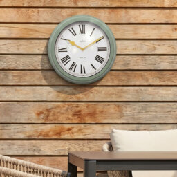 Acctim Turin Wall Clock Outdoor & Indoor Use Weatherproof Quartz Roman Numerals Myrtle 35cm