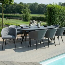 Sladkowski Outdoor Fabric 8 Seat Oval Dining Set