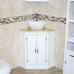 Angelie 550mm Single Bathroom Vanity with Vessel Stone Basin