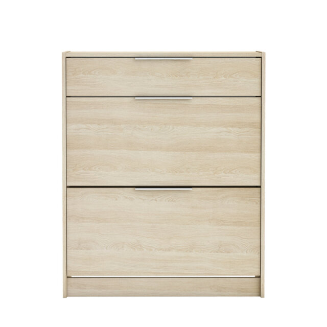 Candeloro 2 Door 1 Drawer Oak Shoe Cabinet