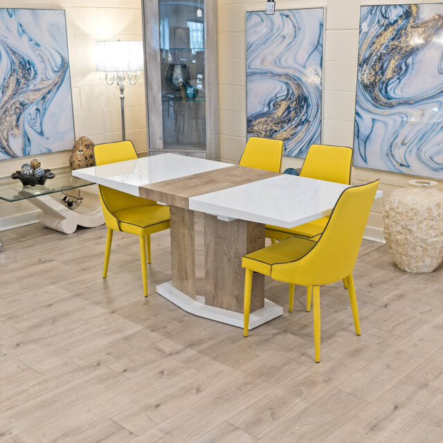 Bozrah 6 - Person Butterfly Leaf Dining Set