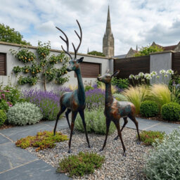 Animals Weather Resistant Rust Resistant Metal Garden Statue