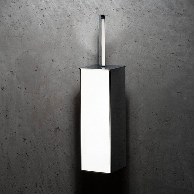 Modern Design Silicone Toilet Brush And Holder Set,Durable,Stainless Steel,Chrome,Silver