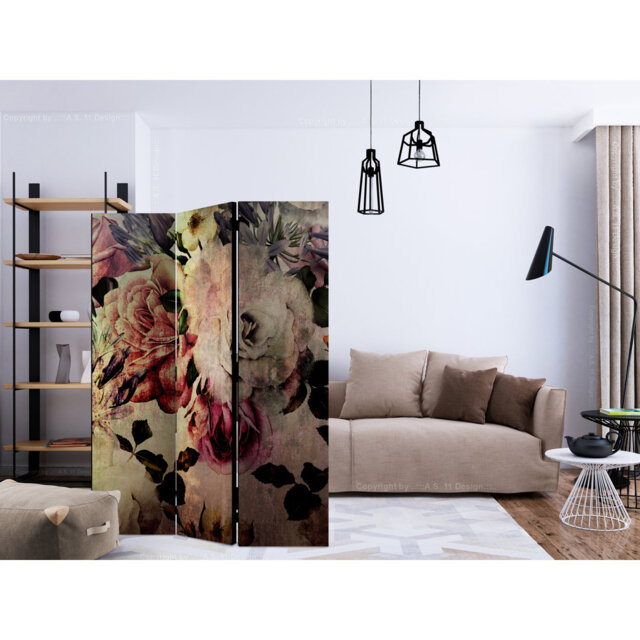 135cm W x 172cm H 3 - Panel One Sided Room Divider Folding Room Divider