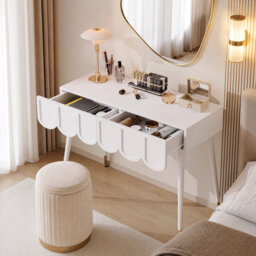 White minimalist modern style Vanity Table, Dressing Table, for bedroom