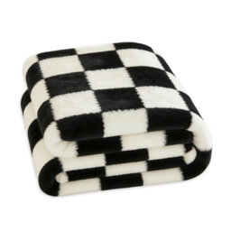 Checkered Lightweight Soft & Cozy Flannel Fleece Throw Blanket for Sofa & Bed in All Season