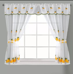 Kitchen Curtain Kingston Yellow 48