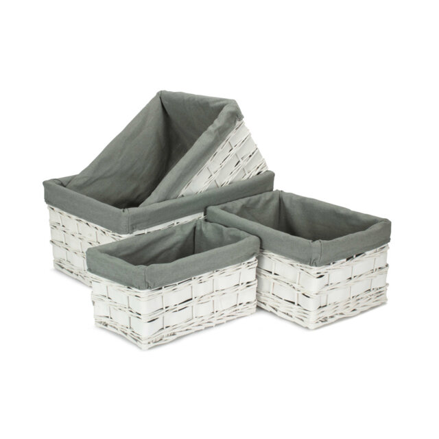 Fleur De Lis Living 4 Piece Wicker Storage Basket Set