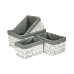 Fleur De Lis Living 4 Piece Wicker Storage Basket Set