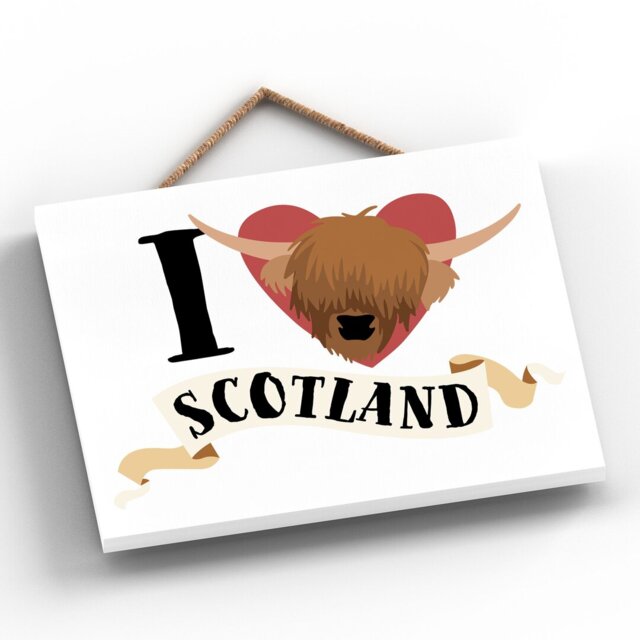 Scotland I Love Scotland Highland Cow Wall Décor