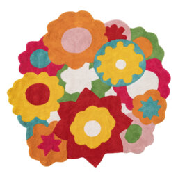 Lolas Machine Tufted Cotton Green/Red/Yellow Rug