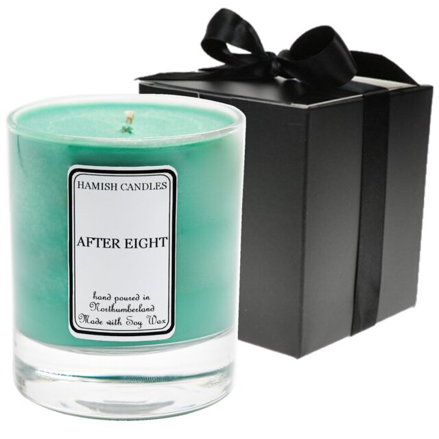 After Eight Scented Jar Candle with Glass Holder