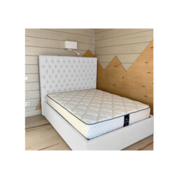Leon Deshler Upholstered Bed Frame - Plush Velvet with Headboard and Sprung Slats