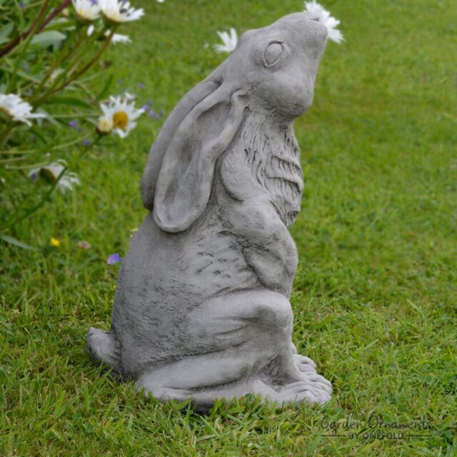 Latham Moon Gazing Hare Stone Garden Statue
