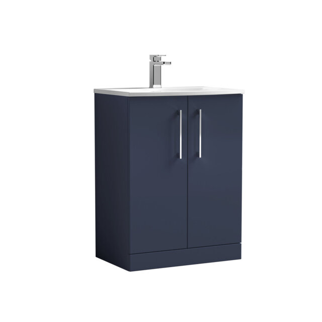 610mm Single Bathroom Vanity with Drop In Vitreous China Basin