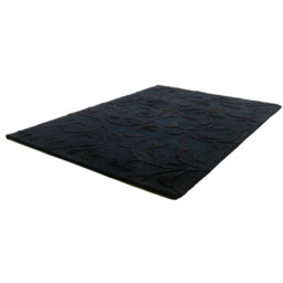 Cullins Tufted Wool Black Rug