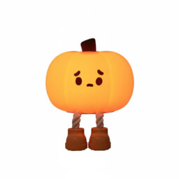 Cute Pumpkin Night Light: Rechargeable Silicone LED Lamp - Touch Control, Nursery & Halloween Decor for Kids