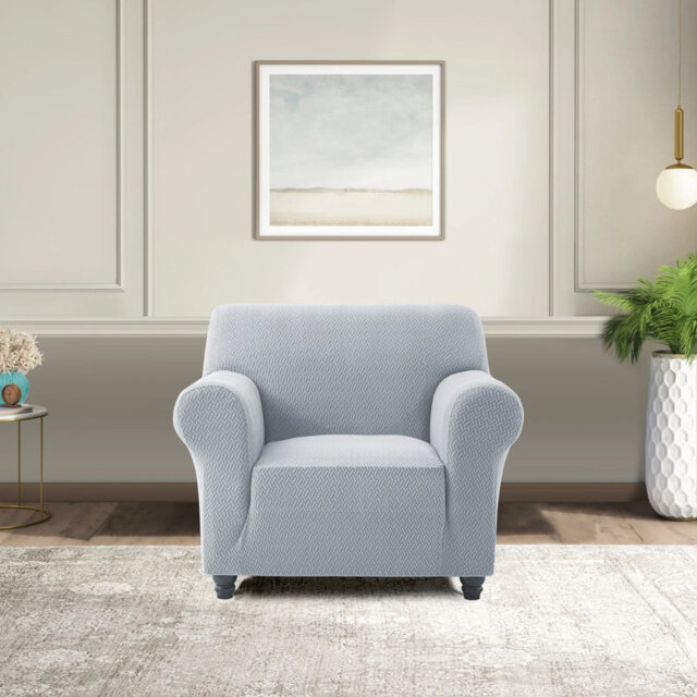 Spandex Stretch Sofa Cover - Jacquard Pattern Sofa Slipcover & Furniture Protector