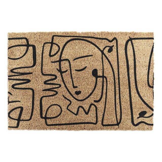 Bayport Line Art Faces Kitchen Mat