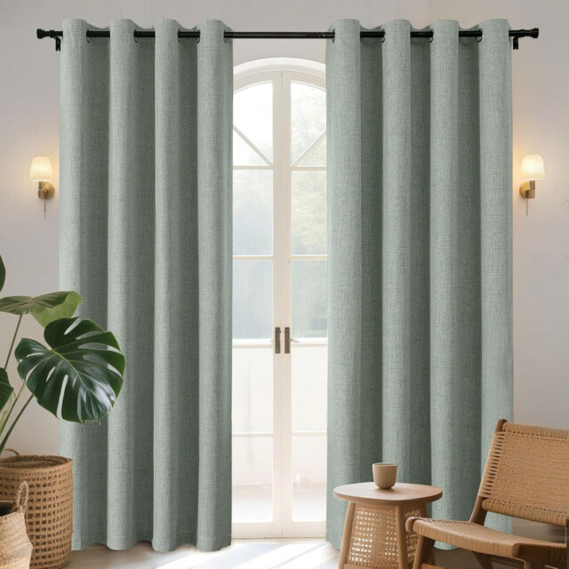 Blackout Lined Curtains W66 x L90 Inch Drop - 2 Panels