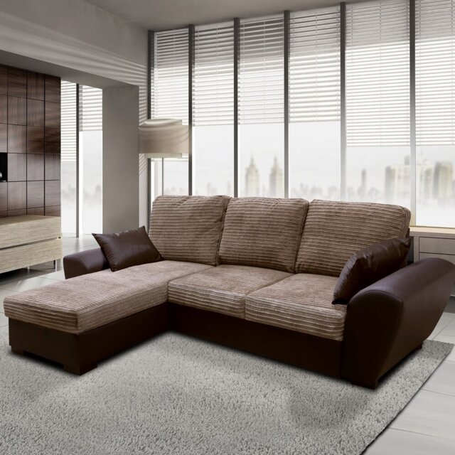 Acee Corner Sofa Bed Jumbo Cord