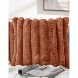 Bintliff Luxury Jumbo Cord Faux Fur Cushion Cover