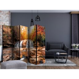 Charles 225cm W x 172cm H 5 - Panel Solid Wood Folding Room Divider