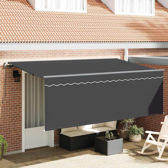 VidaXL 400cm W x 200cm D Fabric Cover Retractable Door / Window Awning