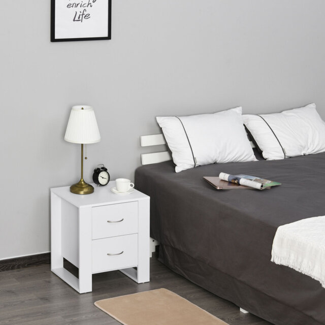48cm W Particle Board / Chipboard Bedside Table