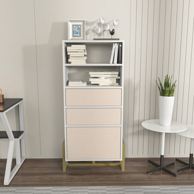 Nibley 136.8cm H x 60cm W Iron Standard Bookcase