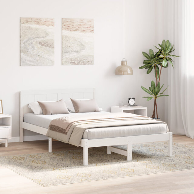 87-8 Bed Frame with Headboard Solid Pine wood