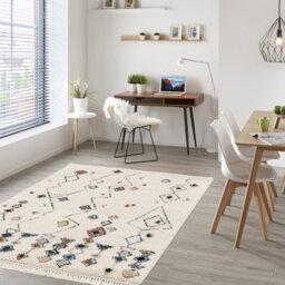 Achillefs Rectangle Moroccan Shaggy Area Rug