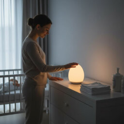 Baby Egg Night Light: 7-Color Changing, Stepless Dimming, BPA-Free - Rechargeable with 1h Timer & Touch Control