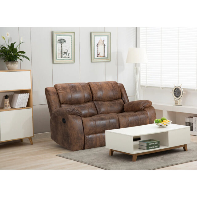 Byadbo 2 Seater Faux Leather Reclining Sofa