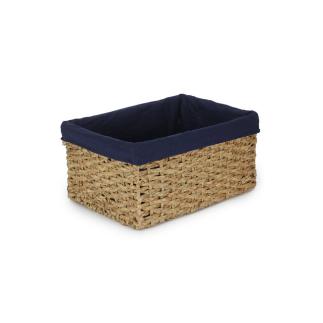 Lily Manor Wicker Thatch Grass Storage Basket with Lining