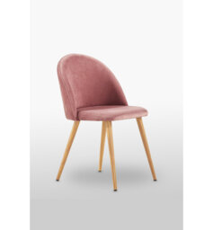 Assael Modern Velvet Dining Chair - Ergonomic Upholstered Curved Back with Solid Wooden Legs - Side Chair for Kitchen Living Room Dining Room - Single
