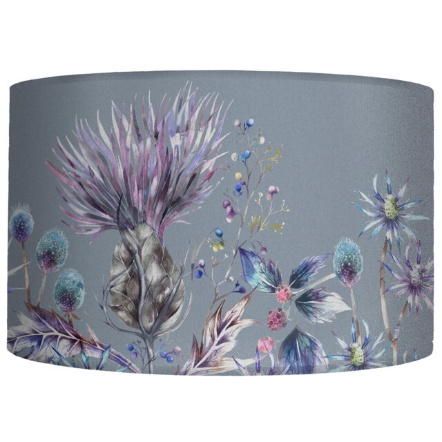 25cm H Cotton Round Lamp Shade ( No Direct Attachment Method ) in Purple