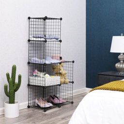 Taeju 93cm H x 63cm W Steel Cube Bookcase