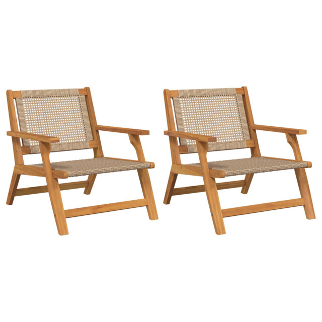 Garden Furniture Solid Acacia Wood Outdoor Seating Modern Chair Bench