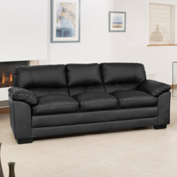 Robidoux 3 Seater Faux Leather Sofa Bed