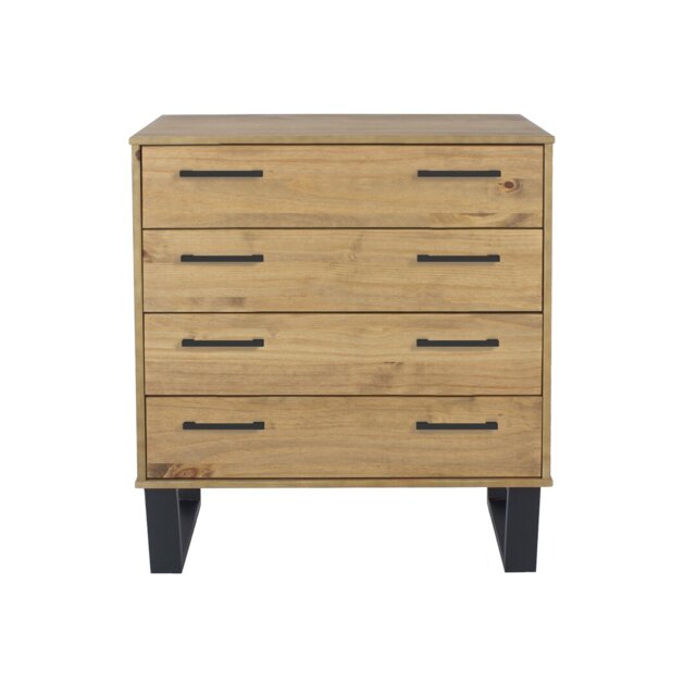 Eva-Lillie 4 Drawer Wide Chest of Drawers, industrial design
