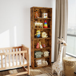 6 Tier Book Shelf Storage Shelves Bookcase Display Unit Organizer Cabinet