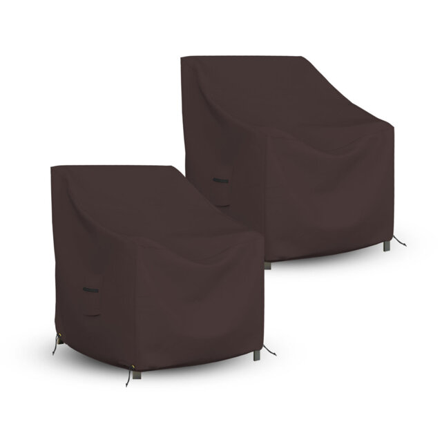 Arlmont & Co. Outdoor Chair Cover 18 OZ Pack Of 2 Waterproof - 100% Weather Resistant Customize Cover Stackable /Patio Chair Covers With Air Pocket &