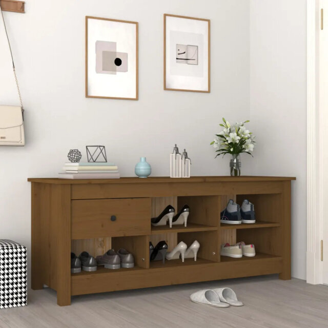 Solid Wood Storage Bench