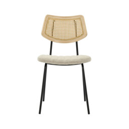 44.6cm H Polyester Blend Upholstered Metal Square Back Parsons Chair in DESERT SAND