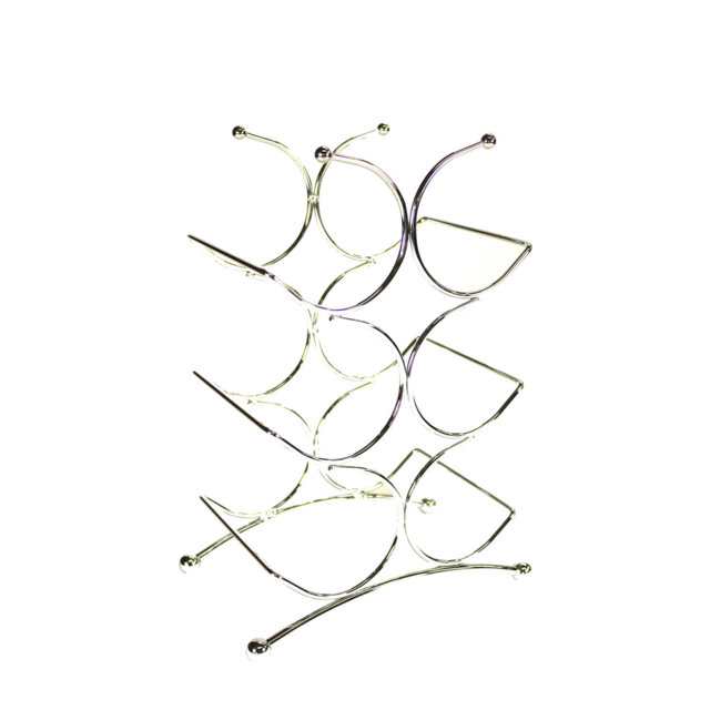 Wollongong 6 Bottle Tabletop/Countertop Wine Bottle Rack in Silver
